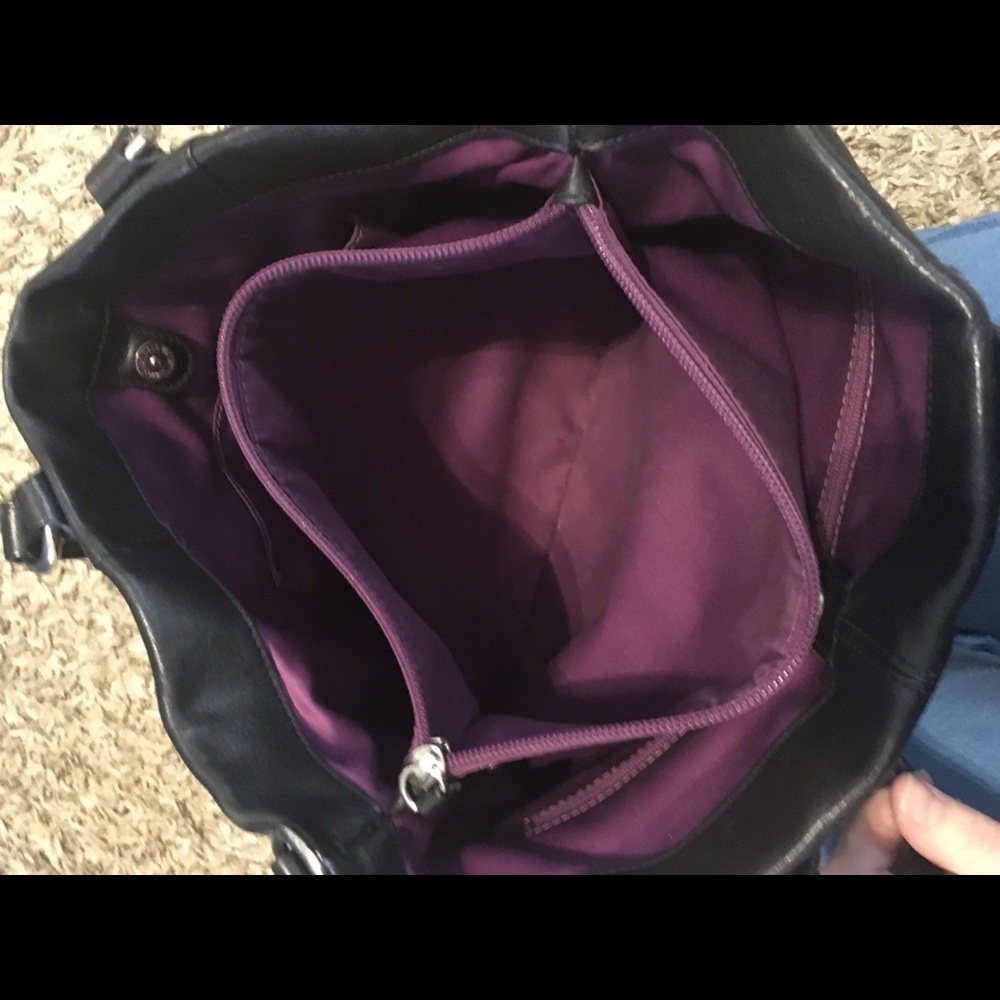 Ashley Black Leather Satchel - Picture 4 of 5